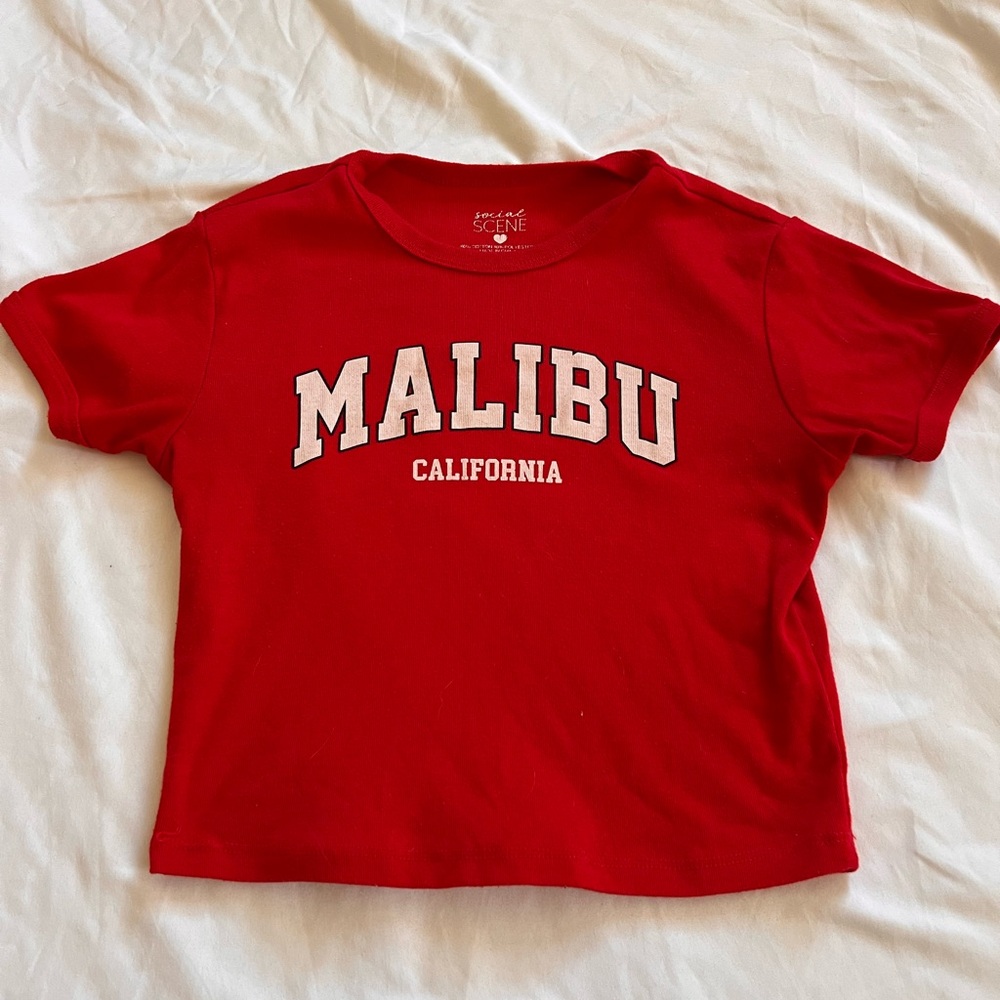 Red Malibu Juniors T-Shirt